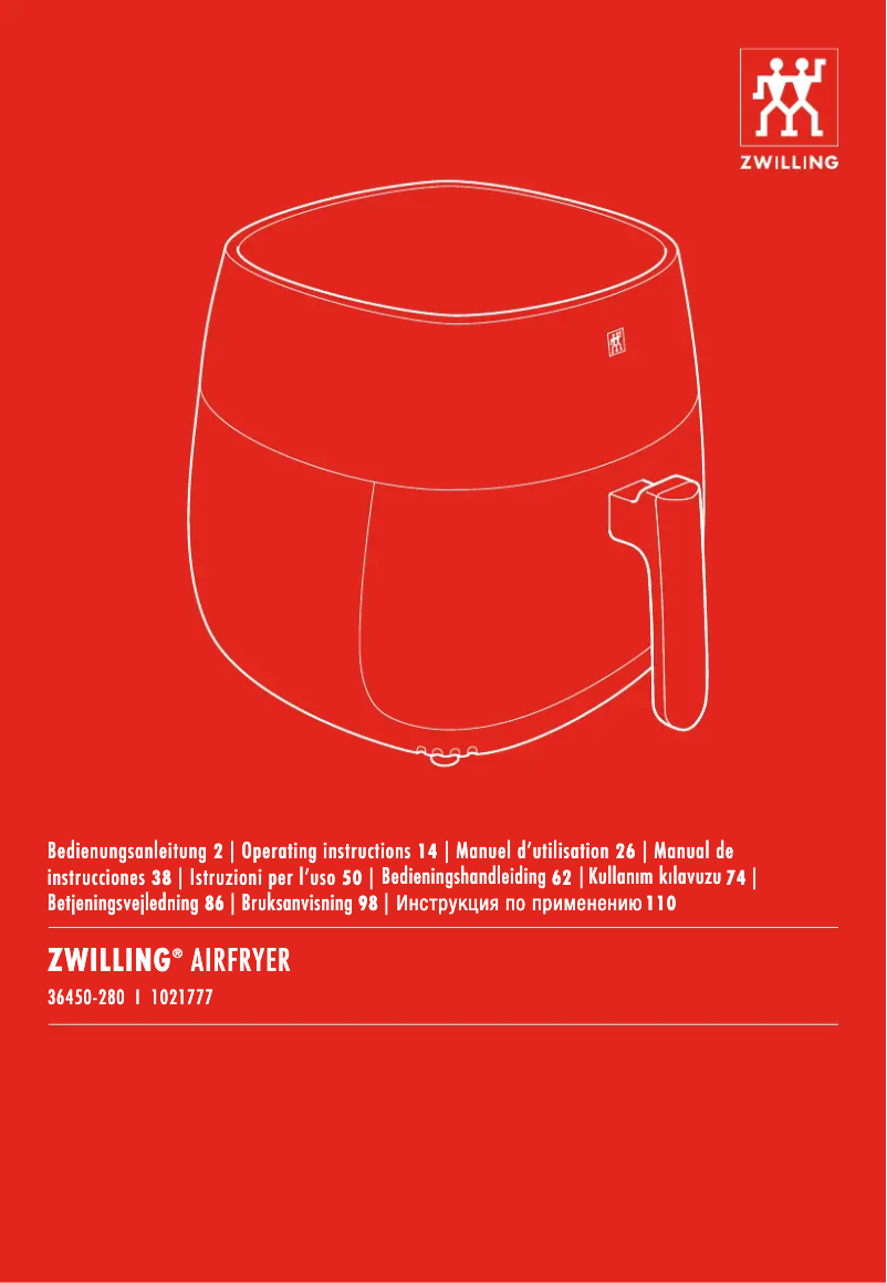 Image de la première page du manuel de l'appareil AIRFRYER