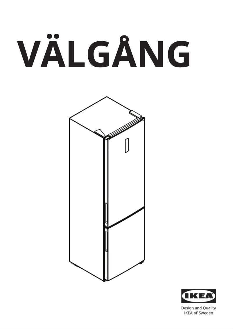 Image de la première page du manuel de l'appareil VÄLGÅNG 804.901.27