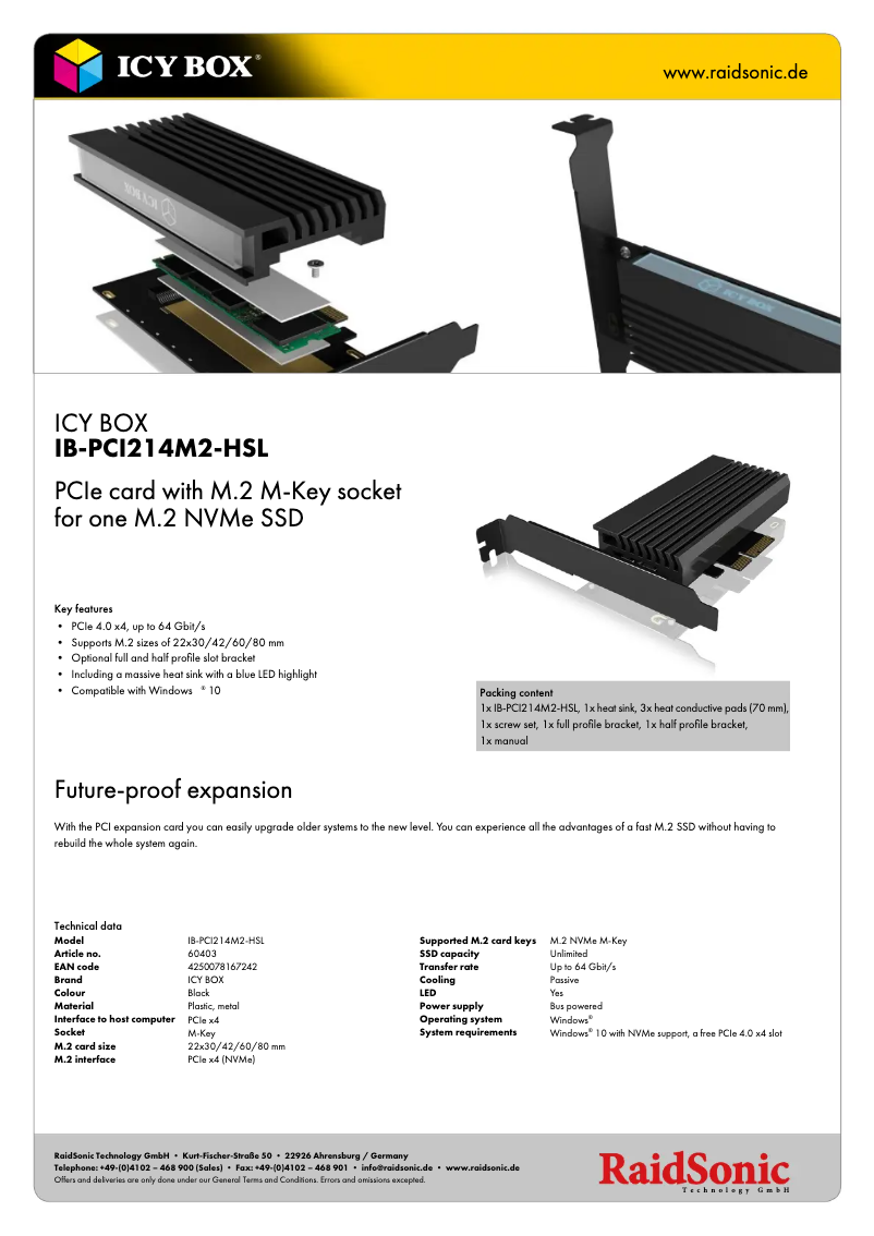 Image de la première page du manuel de l'appareil IB-PCI214M2-HSL
