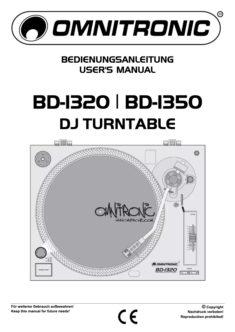 Page n°1 - Manuel utilisateur Omnitronic BD-1320