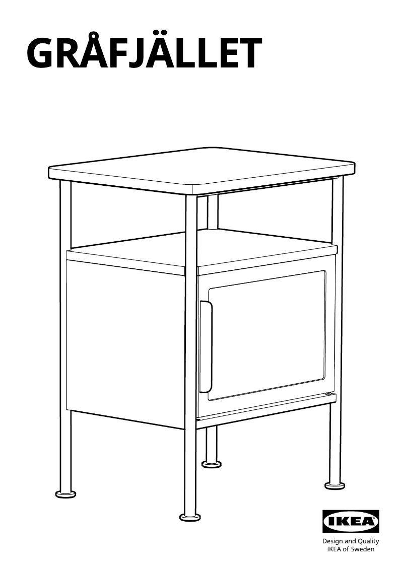 Page 1 de la notice Manuel utilisateur Ikea GRÅFJÄLLET 405.702.20