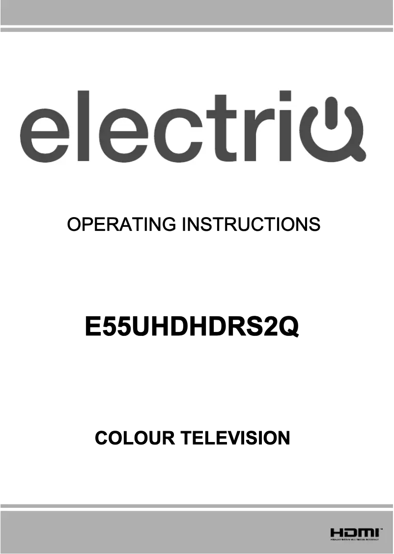 Page 1 de la notice Manuel utilisateur ElectriQ E58UHDHDRSQ