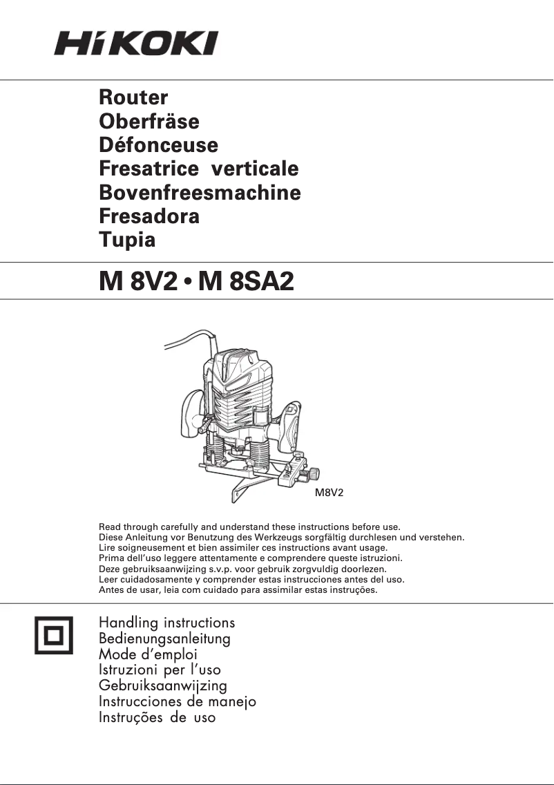 Image de la première page du manuel de l'appareil M 8SA2