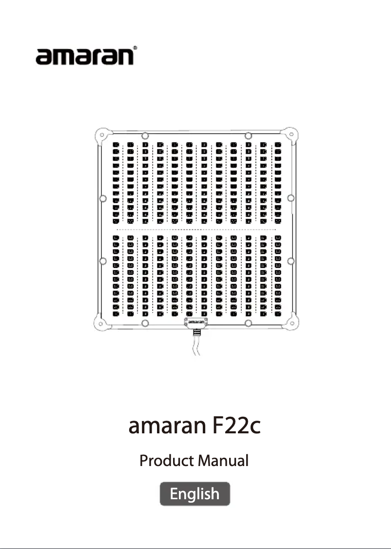 Page 1 de la notice Manuel utilisateur Amaran F22c
