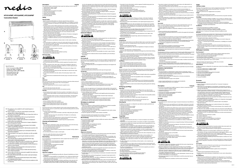Page n°1 - Manuel utilisateur Nedis HTCO10FWT