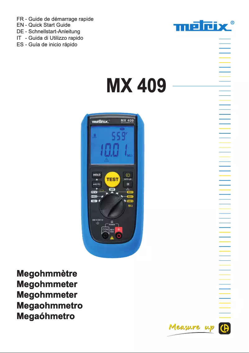Página 1 del manual Guía de inicio rápido Metrix MX 409
