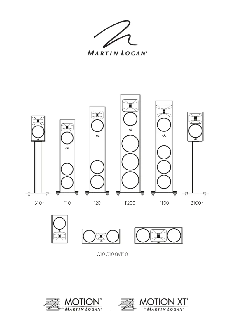 Page 1 de la notice Manuel utilisateur Martin Logan Motion XT F200