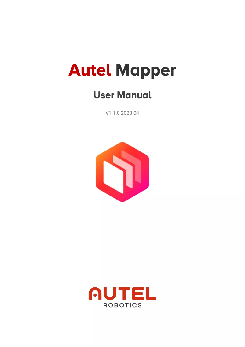 Page n°1 - Manuel utilisateur Autel Mapper