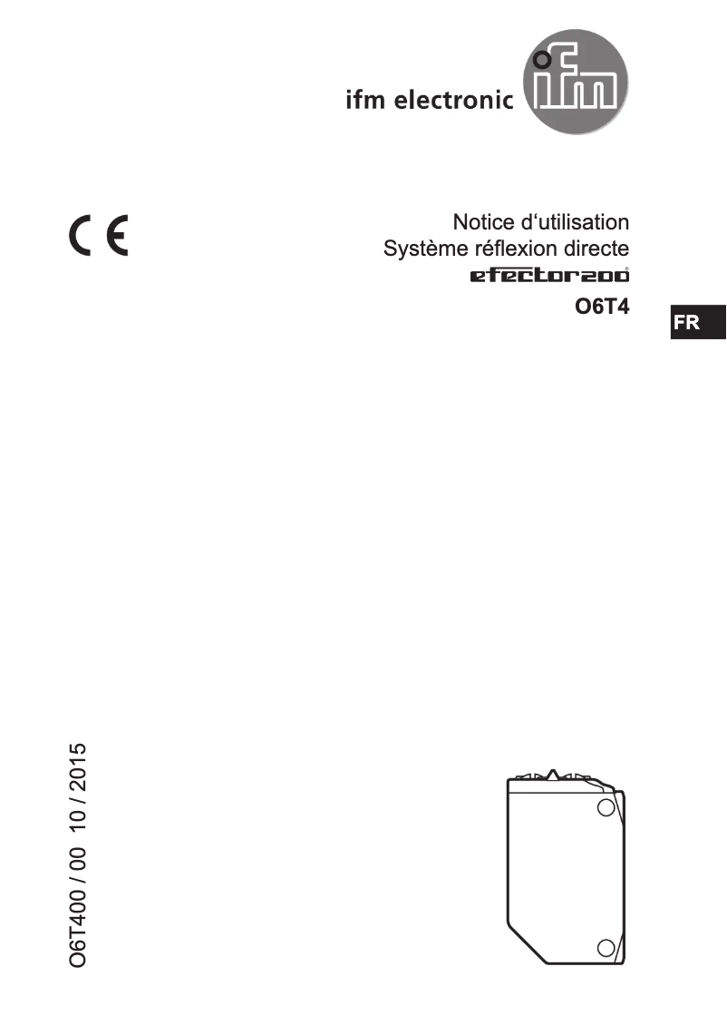 Page n°1 - Manuel utilisateur IFM O6T404