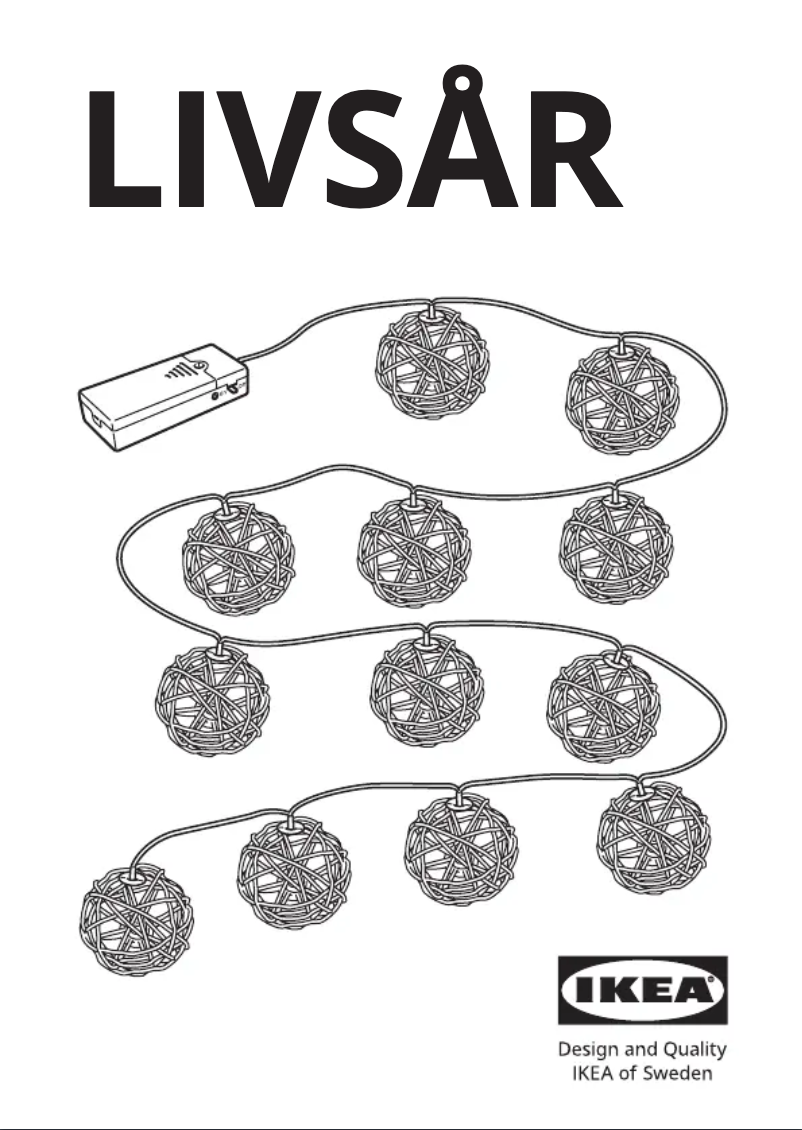 Page 1 de la notice Manuel utilisateur Ikea LIVSÅR 504.213.57