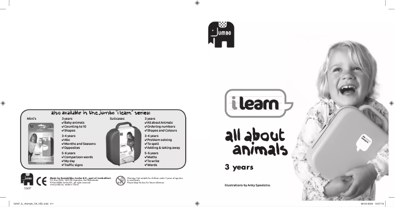 Image de la première page du manuel de l'appareil I Learn All about animals