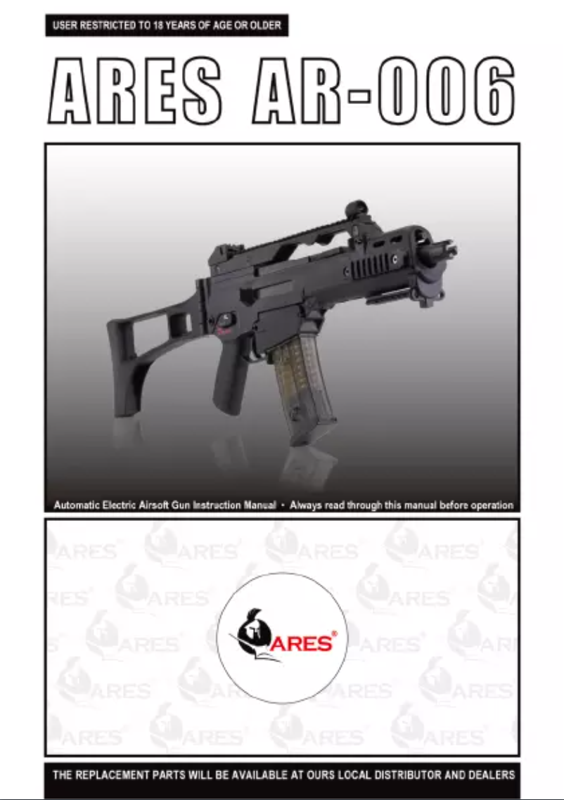 Image de la première page du manuel de l'appareil AR-006