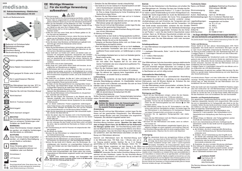 Image de la première page du manuel de l'appareil HS 200