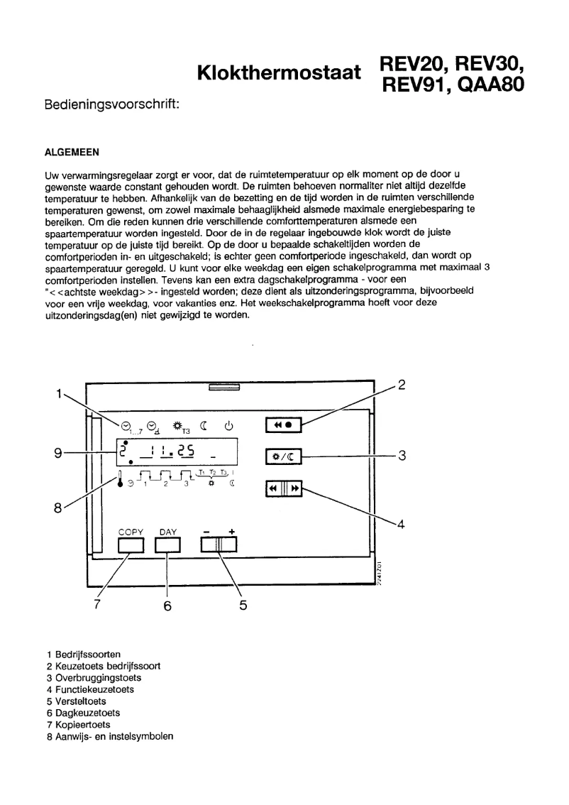 Page 1 de la notice Manuel utilisateur Siemens QAA80