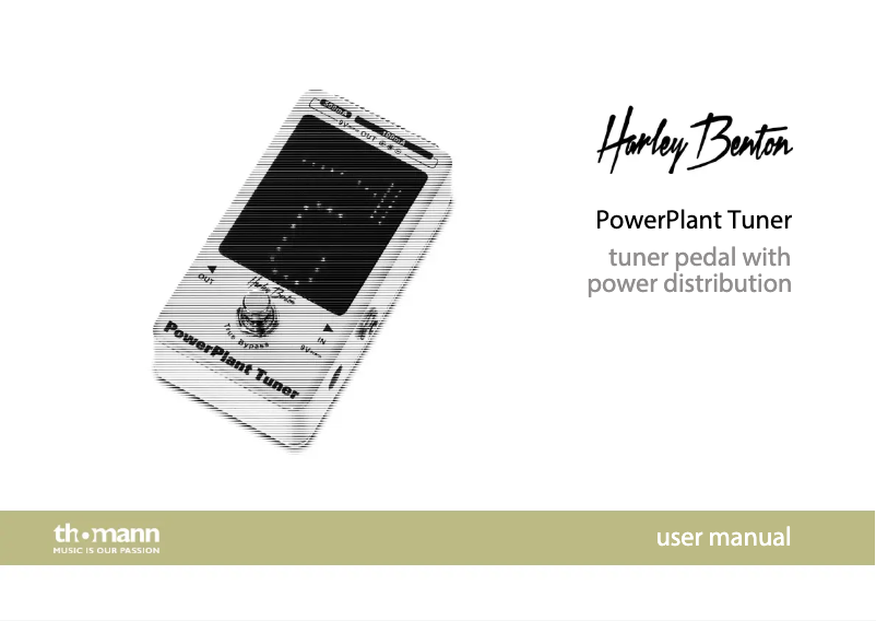 Page 1 de la notice Manuel utilisateur Harley Benton PowerPlant Tuner