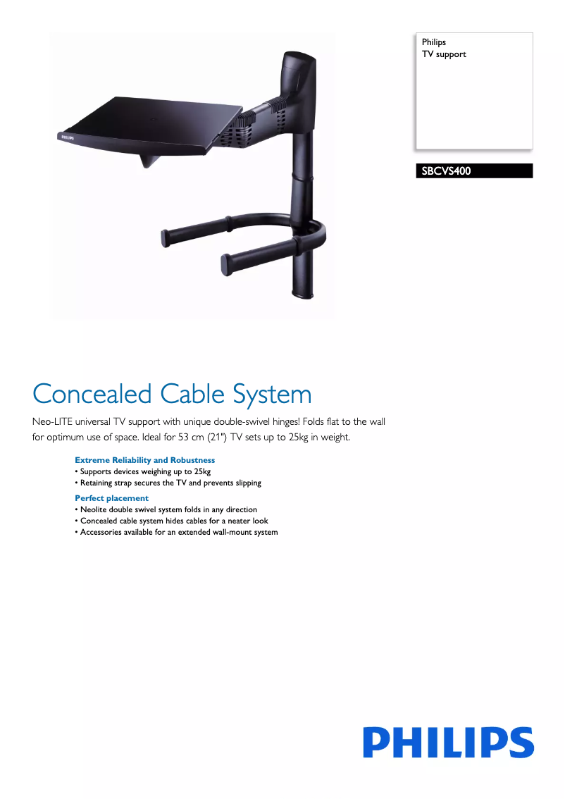 Página 1 del manual Ficha técnica Philips SBCVS400