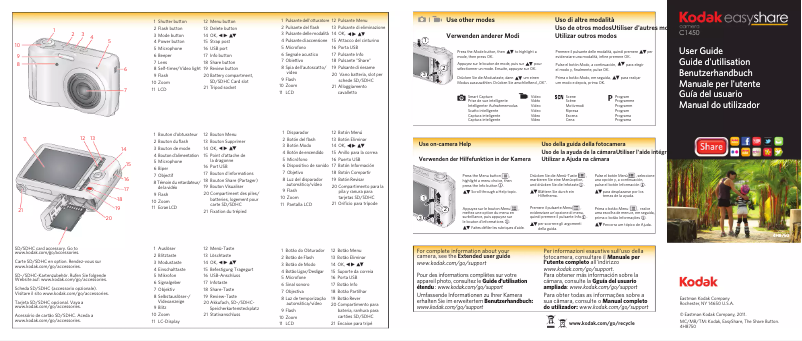Page n°1 - Manuel utilisateur Kodak EasyShare C1450
