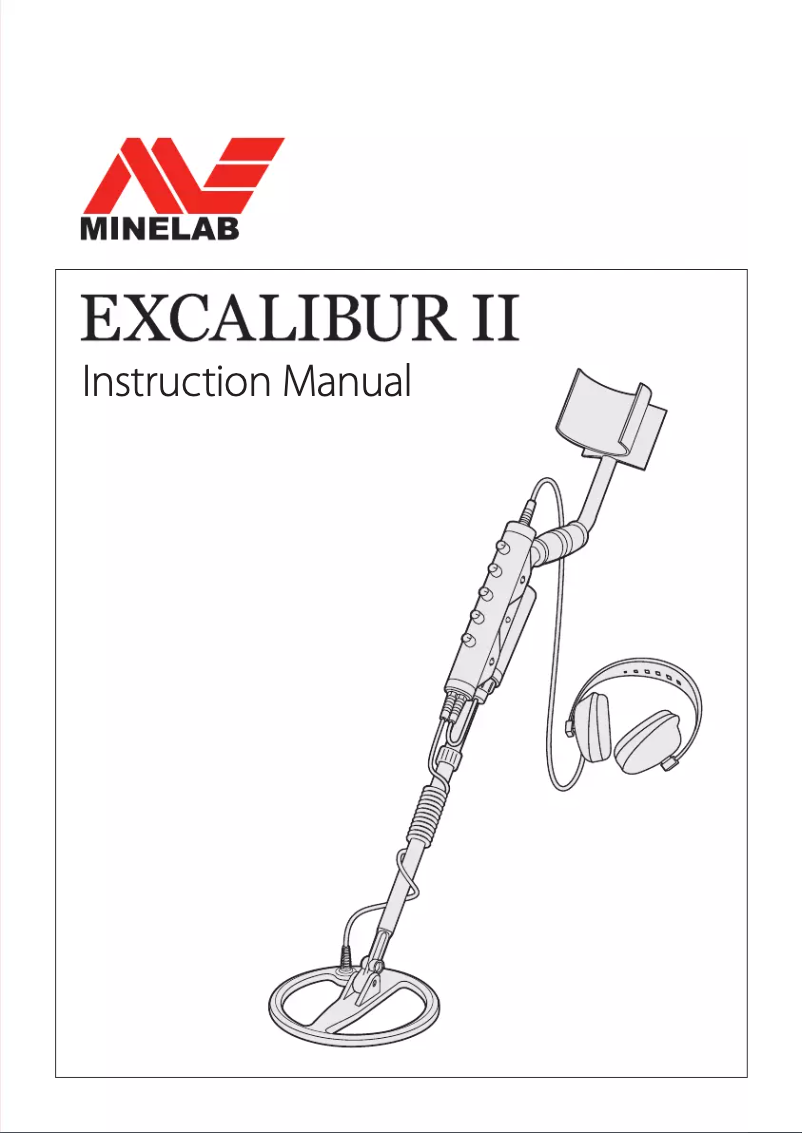 Page n°1 - Manuel utilisateur Minelab Excalibur II