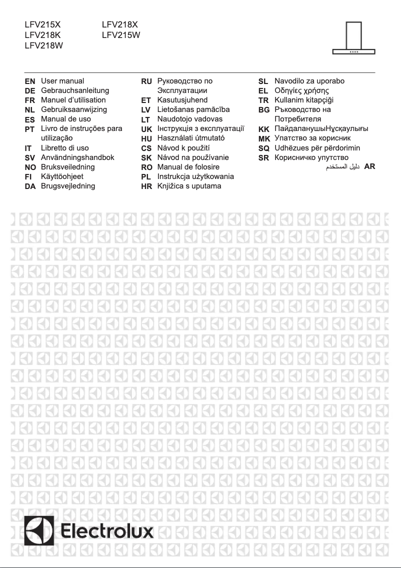 Page 1 de la notice Manuel utilisateur Electrolux LFV218W
