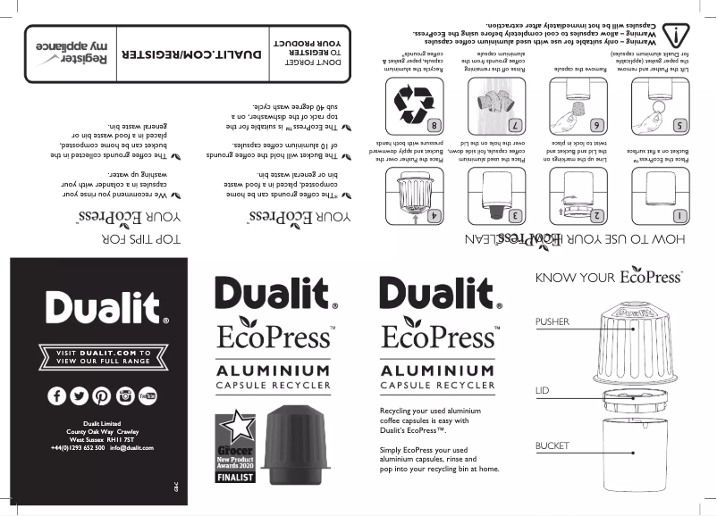 Image de la première page du manuel de l'appareil EcoPress