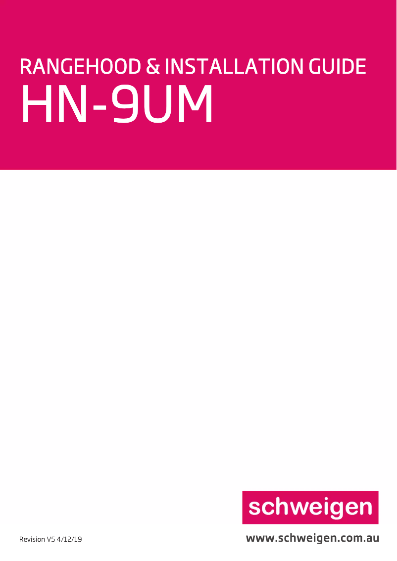 Page 1 de la notice Manuel utilisateur Schweigen HN-9UM