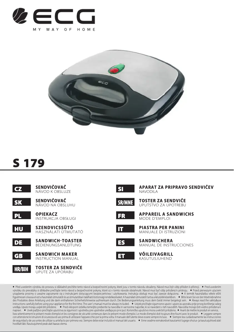 Page 1 de la notice Manuel utilisateur ECG S 179