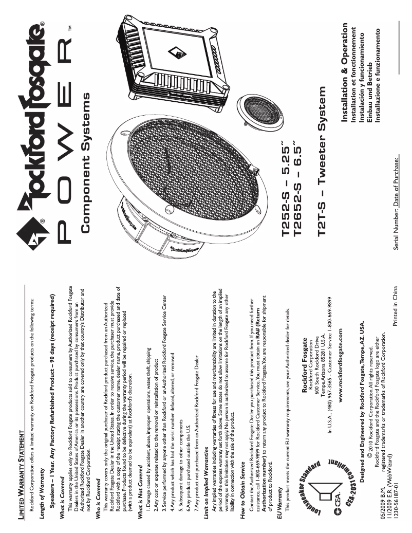 Image de la première page du manuel de l'appareil Power T2652-S
