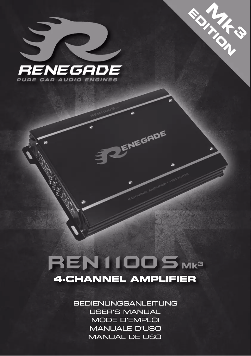 Page n°1 - Manuel utilisateur Renegade REN 1100 SMK3