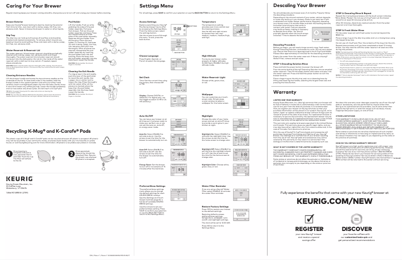 Image de la première page du manuel de l'appareil K575