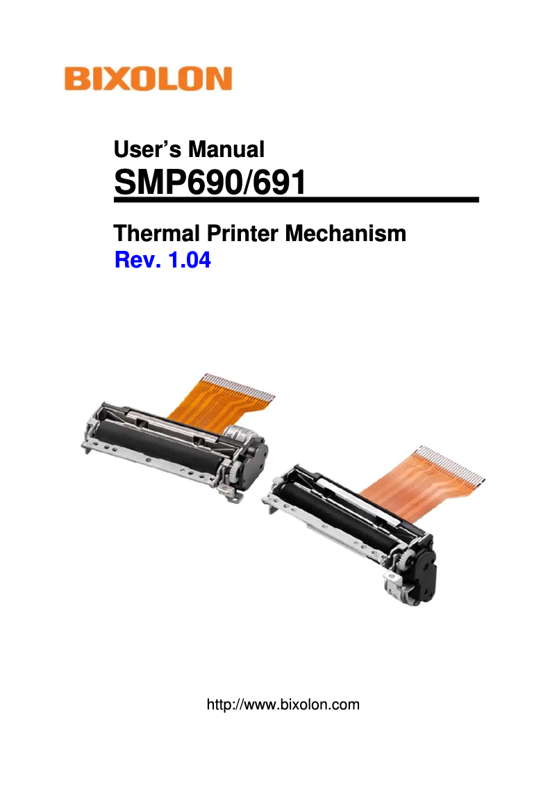 Page 1 de la notice Manuel utilisateur Bixolon SMP691
