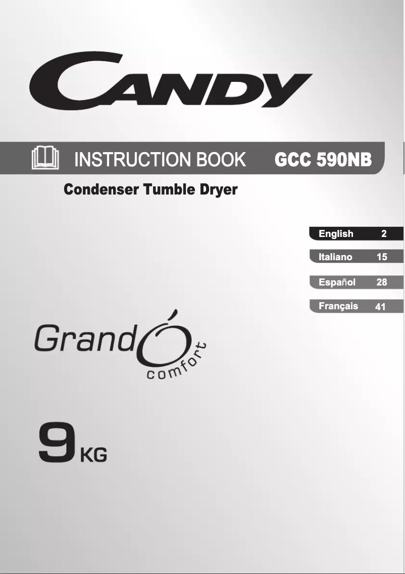 Image de la première page du manuel de l'appareil GCC 590NB-S
