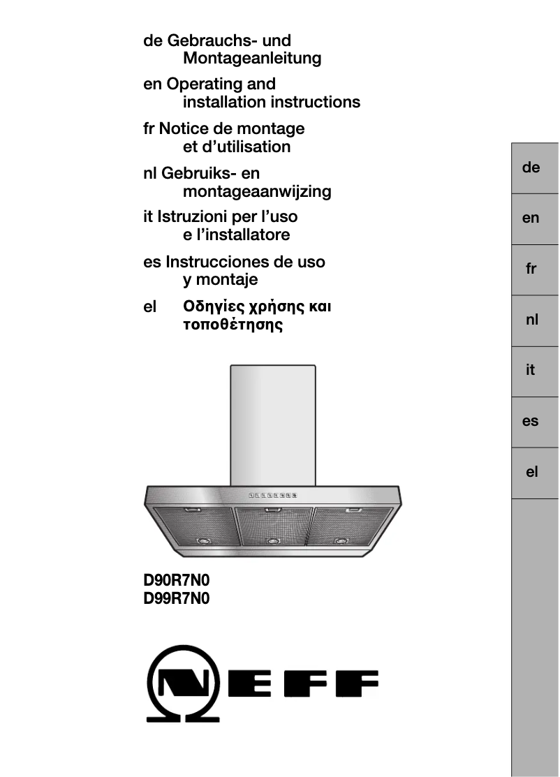 Page n°1 - Manuel utilisateur Neff D99R7N0