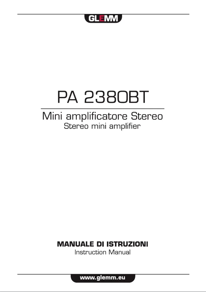 Image de la première page du manuel de l'appareil PA 2380BT