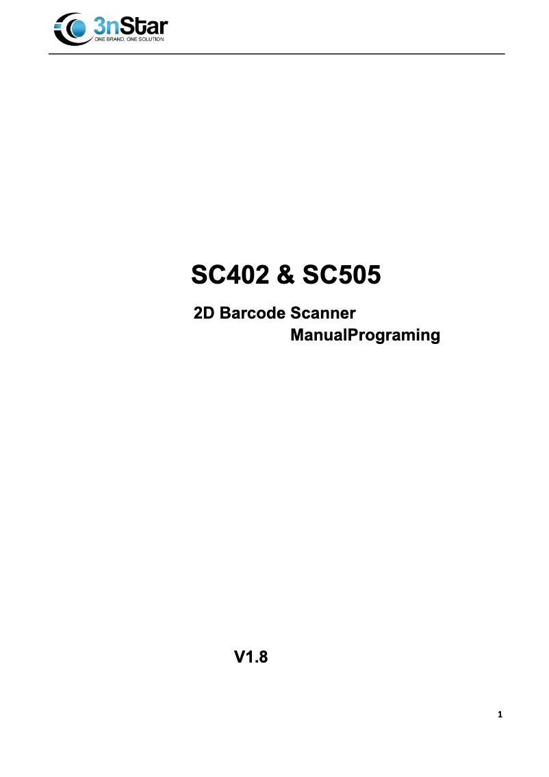 Page n°1 - Manuel utilisateur 3nStar SC505