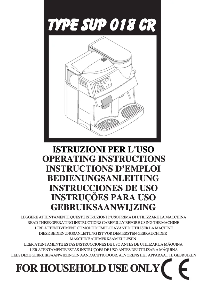 Page 1 de la notice Manuel utilisateur Philips Saeco Cafe Crema