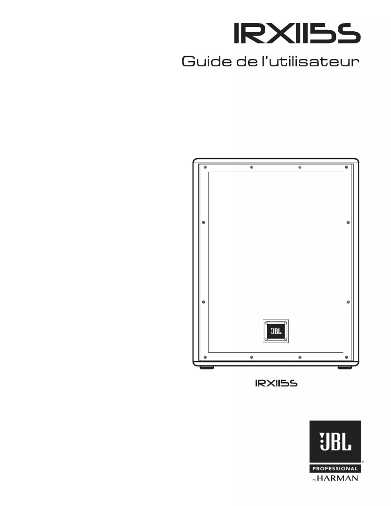 Page n°1 - Manuel utilisateur JBL IRX115S
