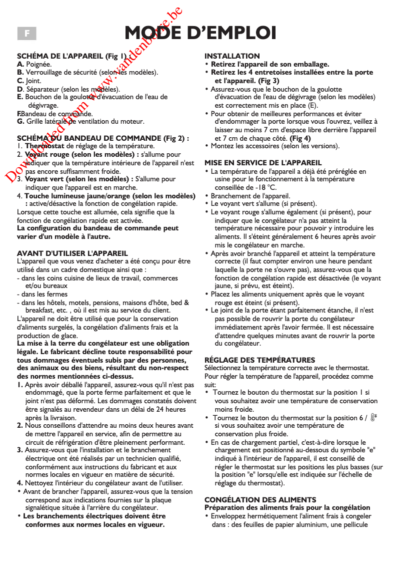 Page 1 de la notice Manuel utilisateur Whirlpool WHM 3911