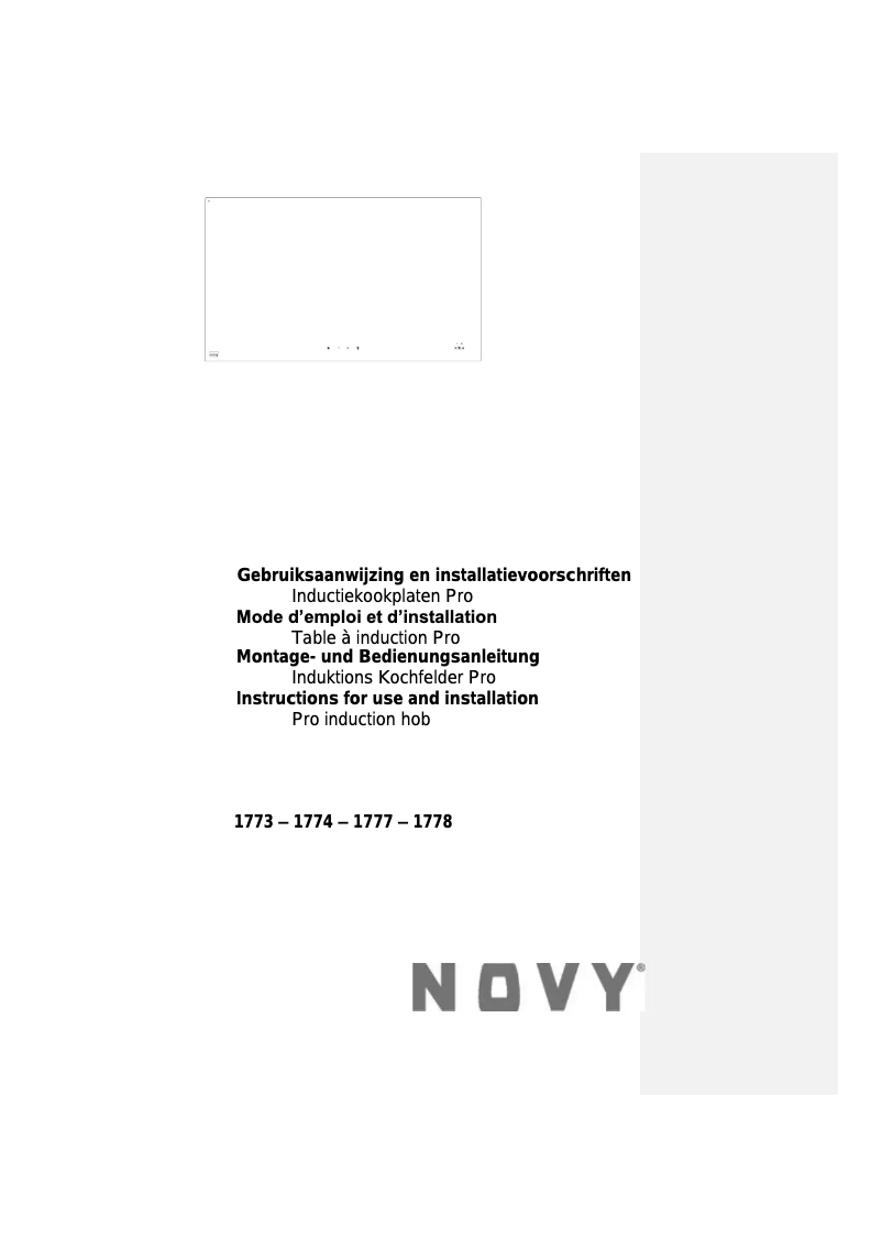 Image de la première page du manuel de l'appareil 1774