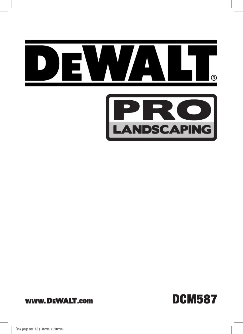 Image de la première page du manuel de l'appareil DCM587