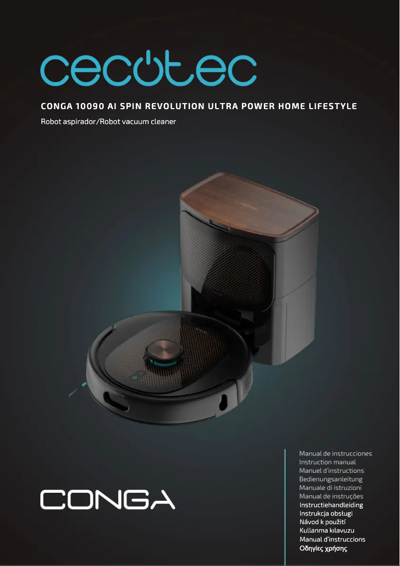 Image de la première page du manuel de l'appareil Conga 10090 AI Spin Revolution Ultra Power Home Lifestyle