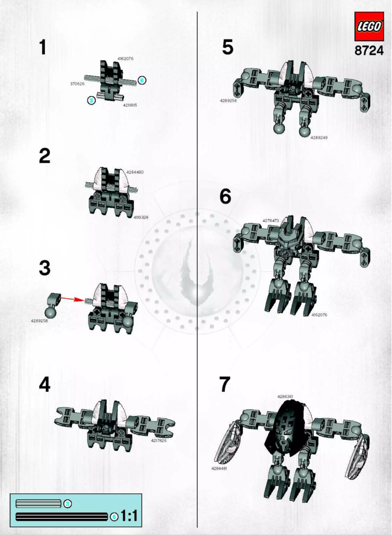 Image de la première page du manuel de l'appareil Bionicle 8724