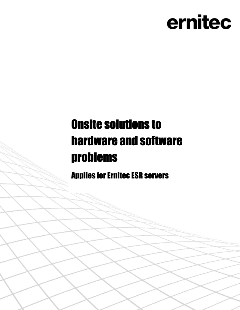 Page 1 de la notice Manuel utilisateur Ernitec CORE-1400-4R-V4