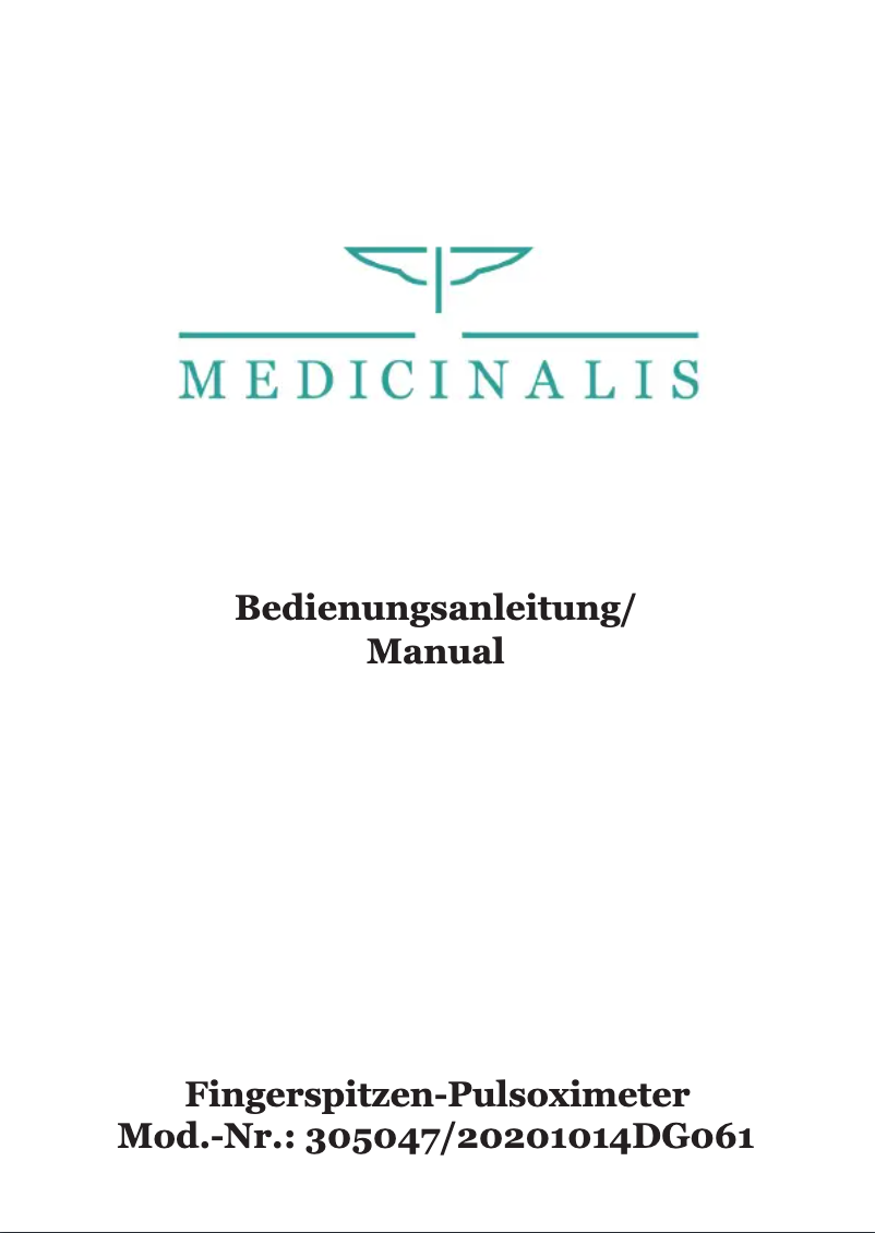 Page 1 de la notice Manuel utilisateur Medicinalis 305047