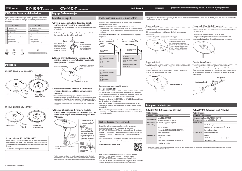 Image de la première page du manuel de l'appareil CY-16R-T