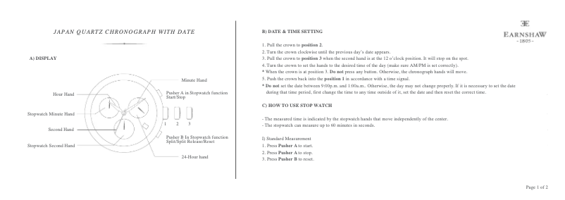 Image de la première page du manuel de l'appareil Beaufort ES-8051-02