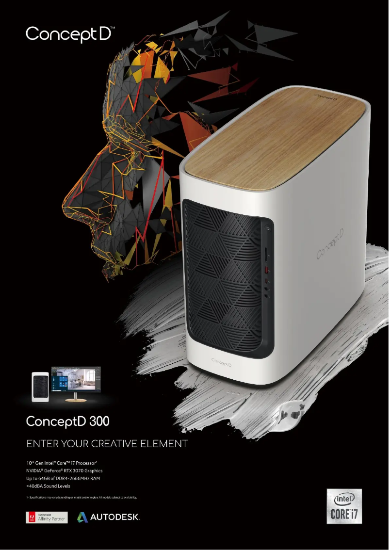 Imagen de la primera página del manual del dispositivo ConceptD 300