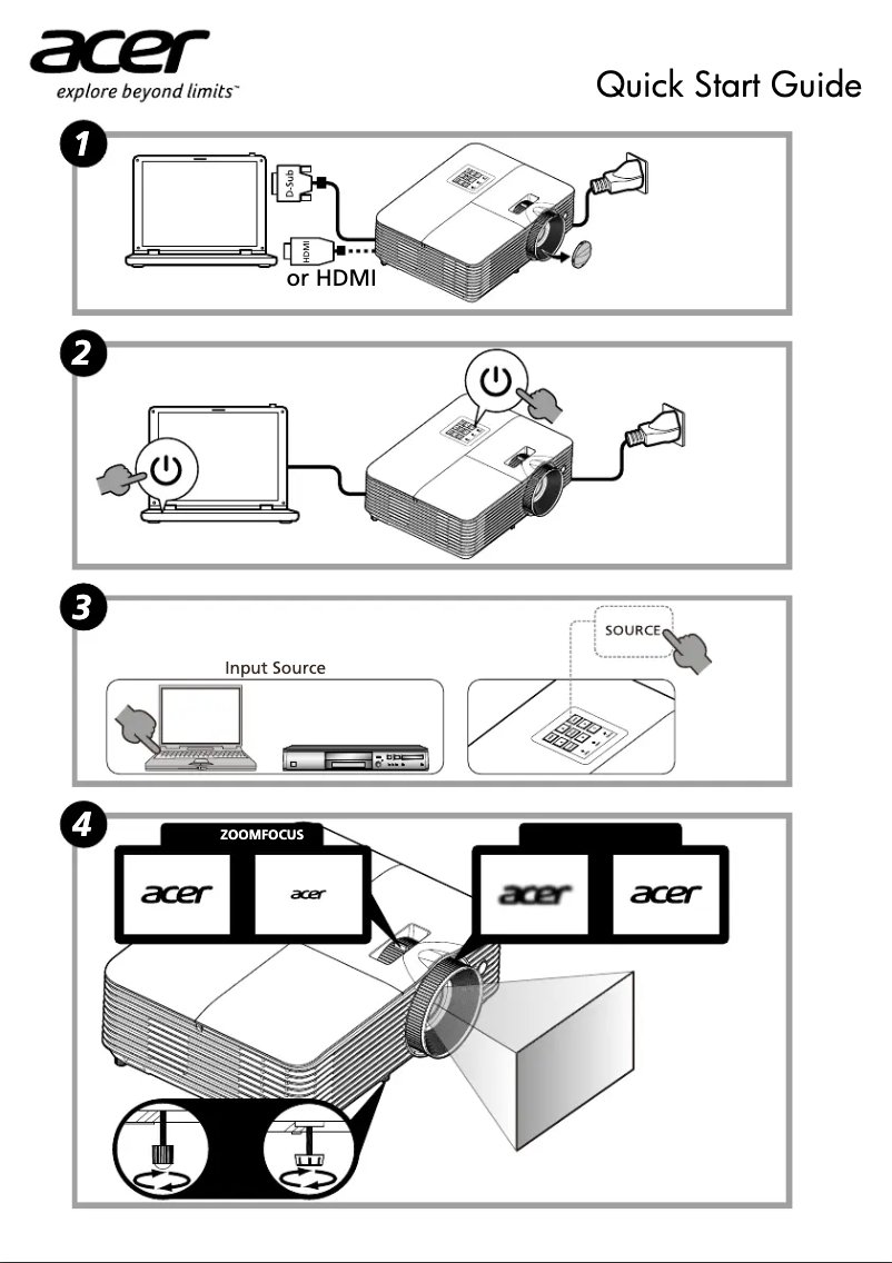 Page n°1 - Guide de démarrage rapide Acer KS316
