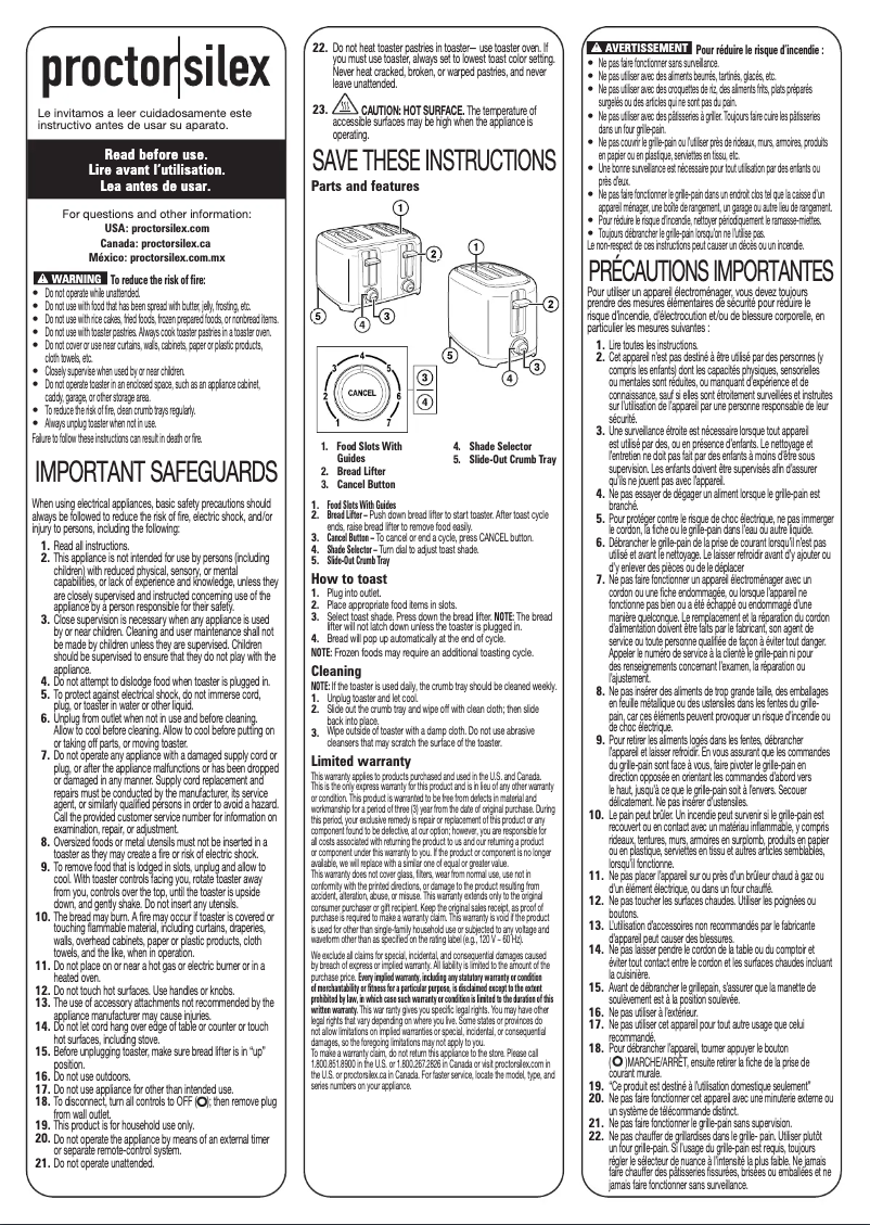Image de la première page du manuel de l'appareil 24215PS