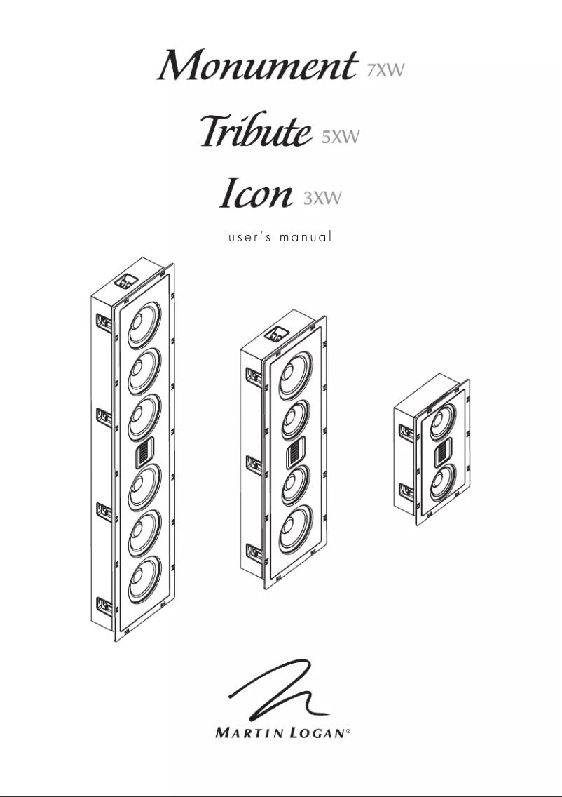 Página 1 del manual Manual de usuario Martin Logan Tribute 5XW