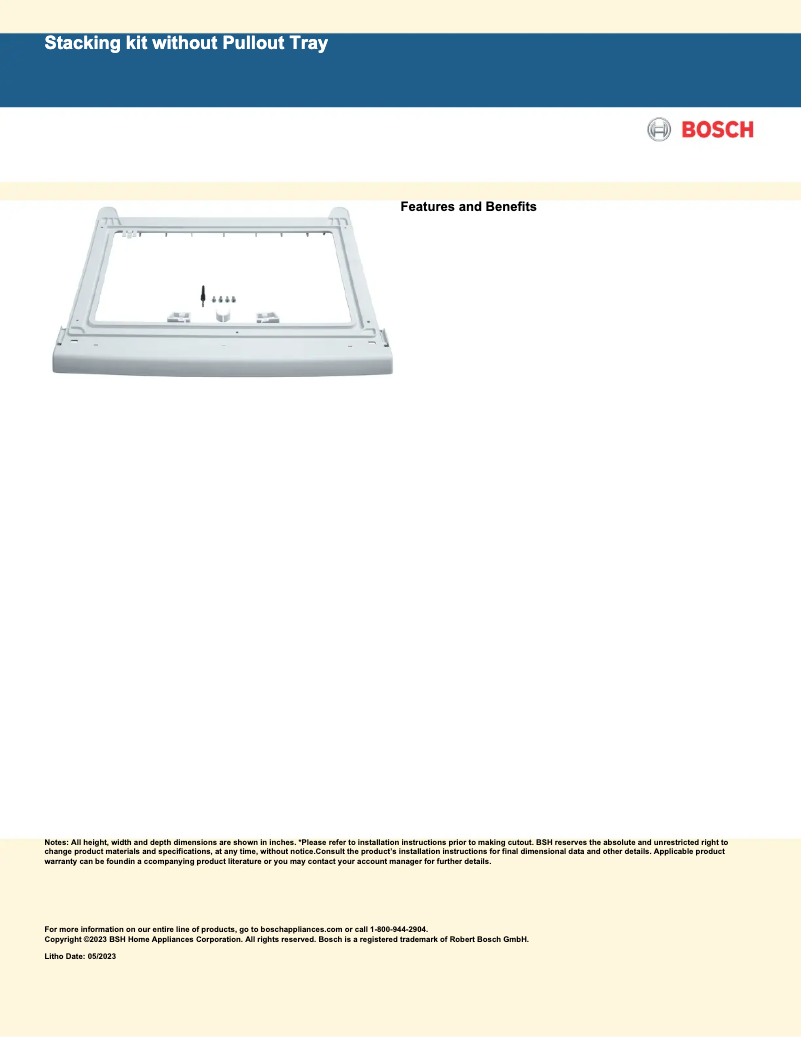 Page 1 de la notice Manuel utilisateur Bosch WTZ20410